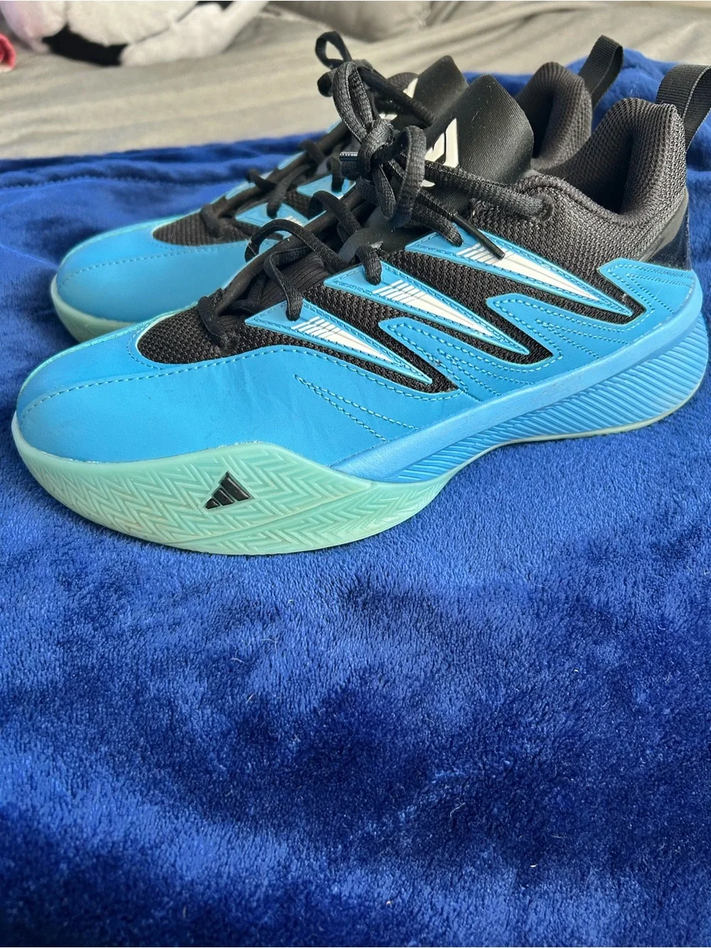 adidas Kids Blue and Black Lace-Up Sneakers